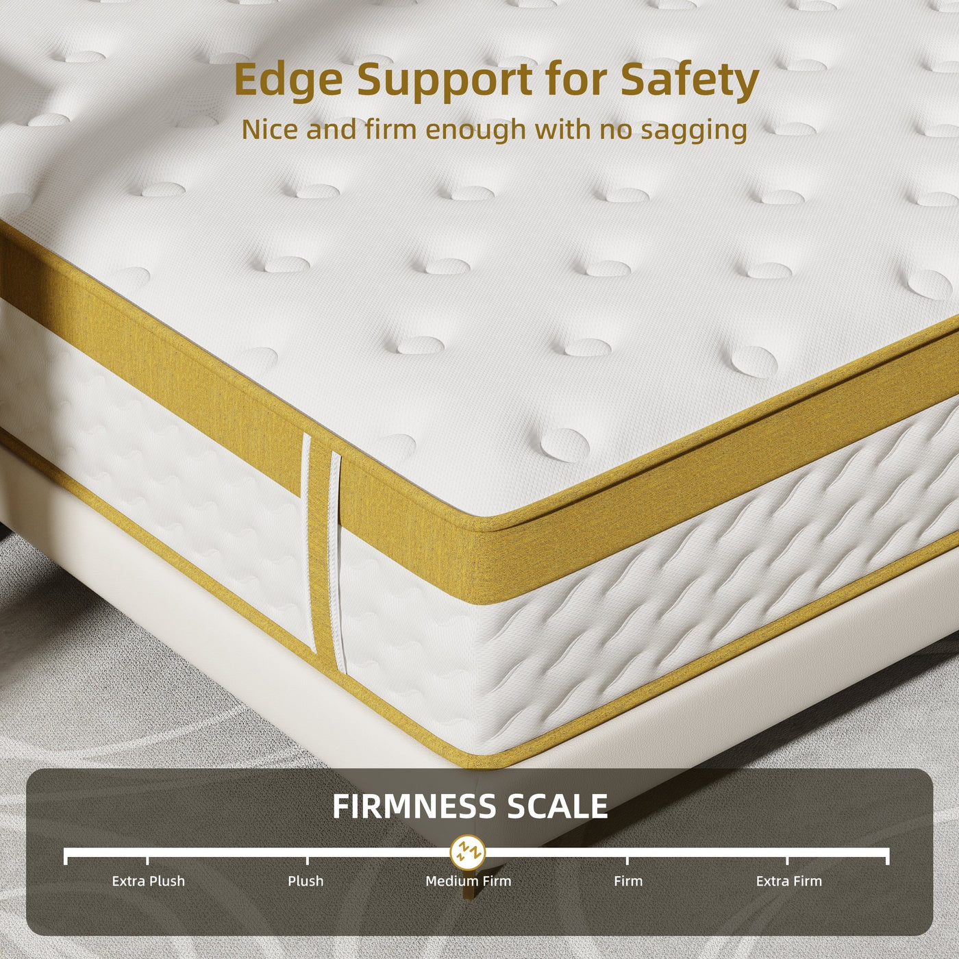 Matelas hybride en mousse à mémoire de forme et à ressorts de 10 pouces