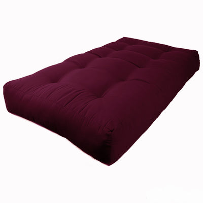 Matelas futon en sergé de 10 pouces d'épaisseur (simple, double ou grand lit)