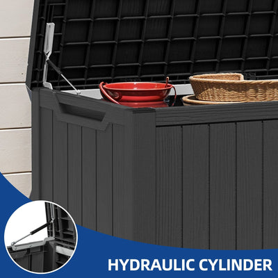 Coffre de pont verrouillable en résine résistant à l'eau de 120 à 260 gallons