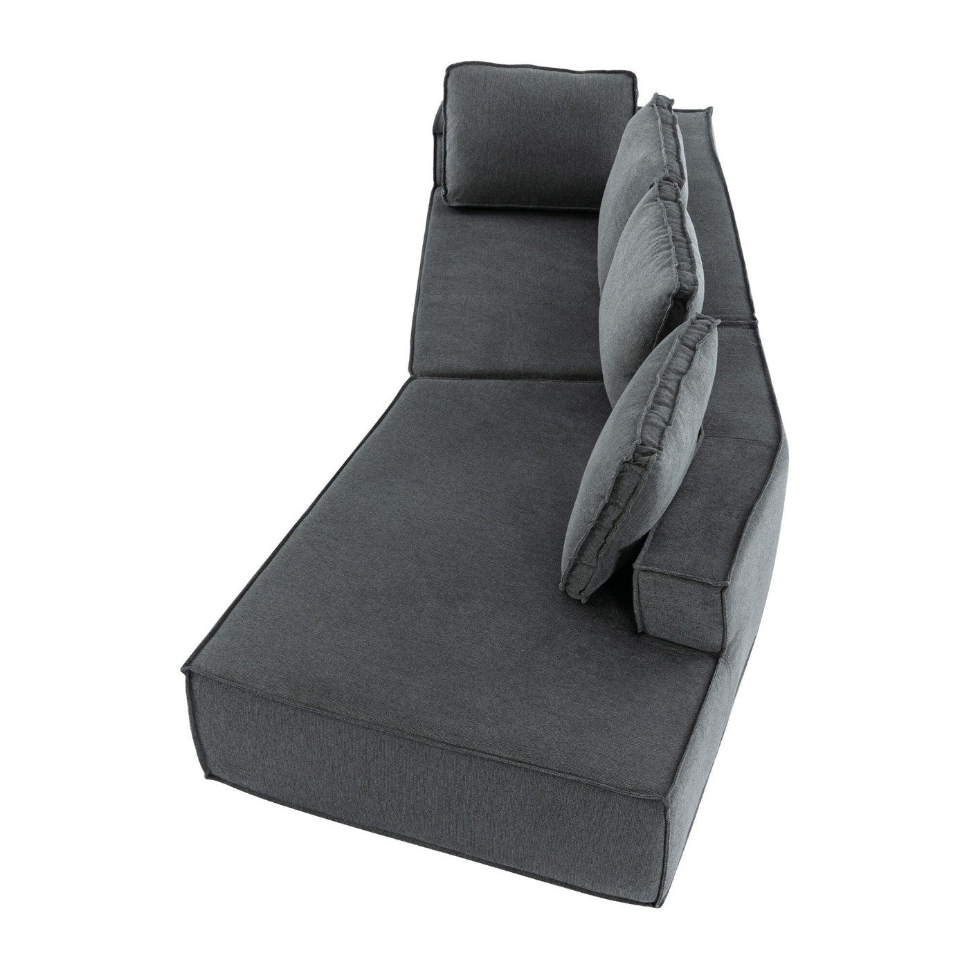 Canapé-lit d'intérieur moderne et élégant, 125 cm, aux lignes épurées, pour salon, beige