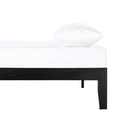 Cadre de lit plateforme classique en bois massif 12