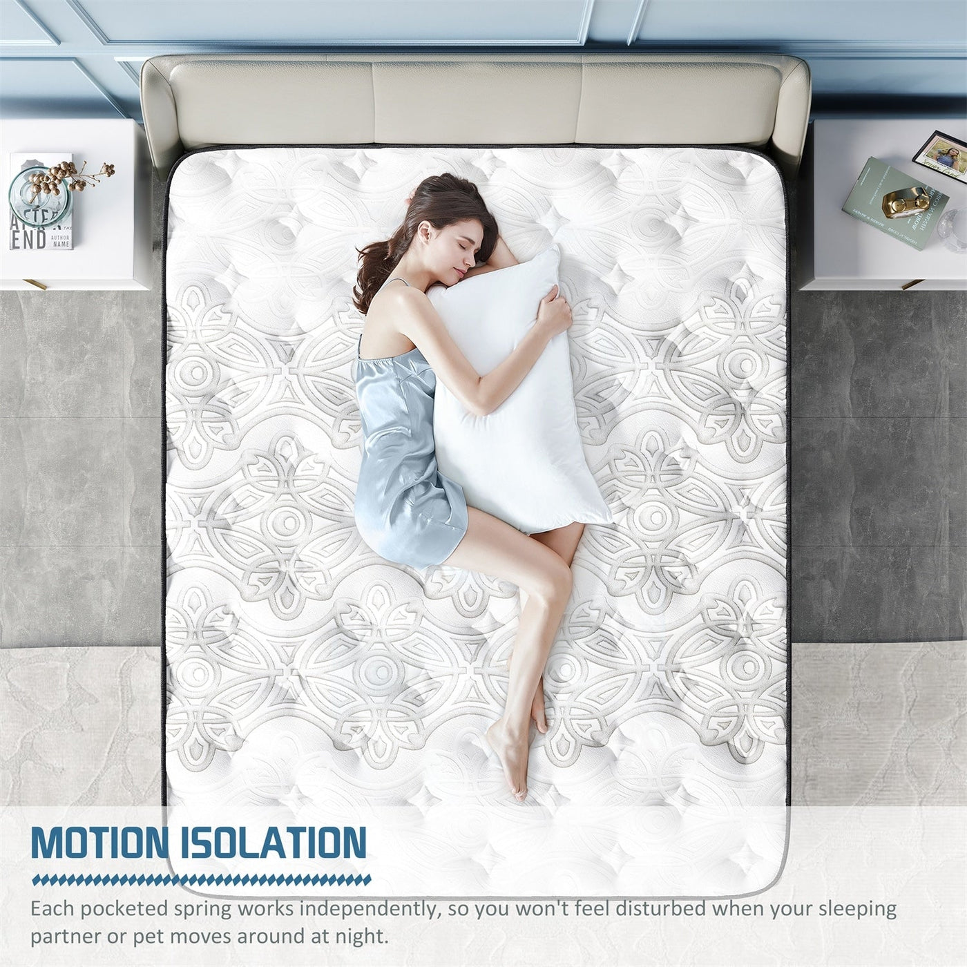 Matelas hybride moelleux de 14 pouces dans une boîte