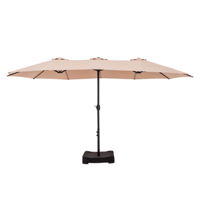 Parasol double extra large de 15 pieds pour patio double face de MAISON ARTS avec base incluse