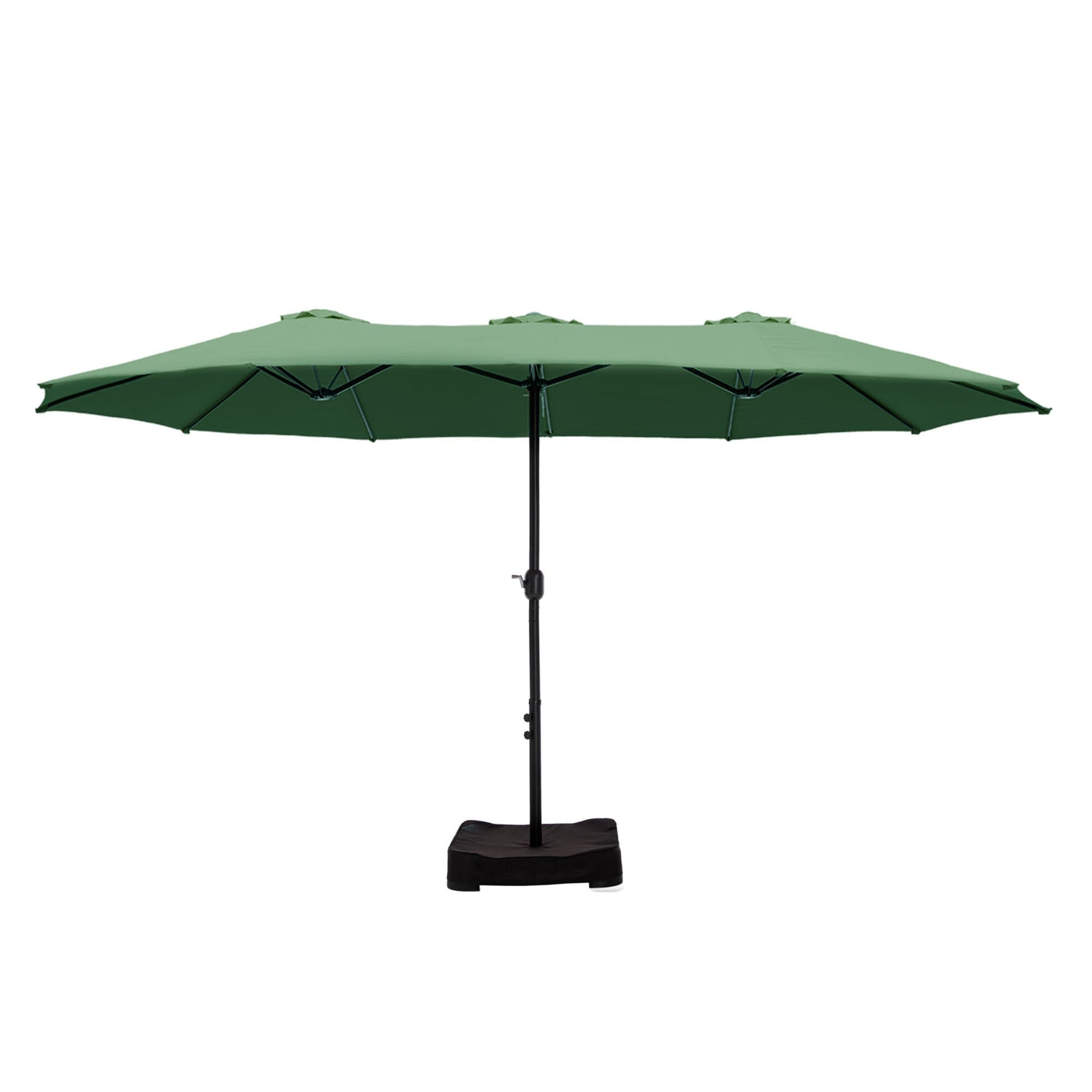 Parasol double extra large de 15 pieds pour patio double face de MAISON ARTS avec base incluse