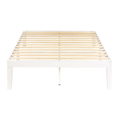 Cadre de lit plateforme classique en bois massif de 16 pouces, disponible en plusieurs finitions