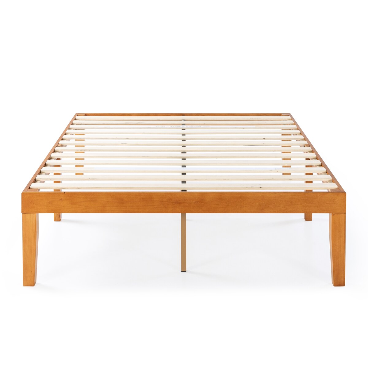 Cadre de lit plateforme classique en bois massif de 16 pouces, disponible en plusieurs finitions