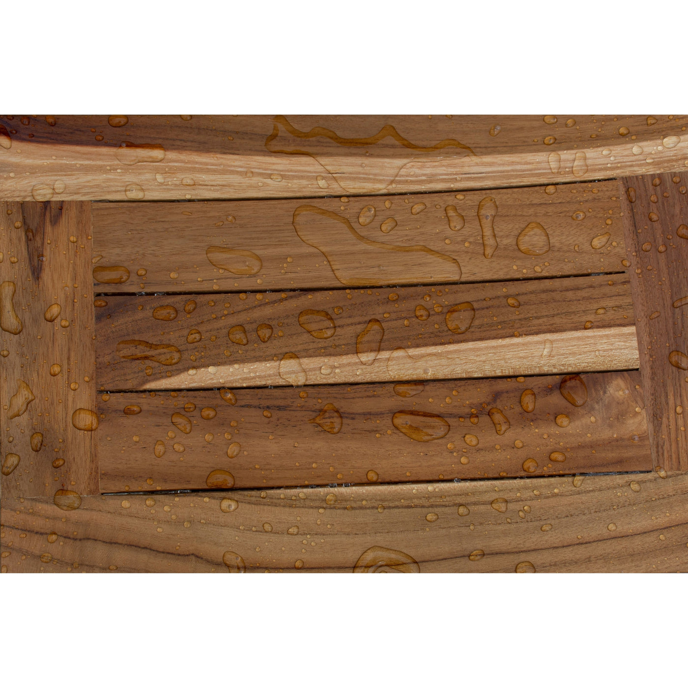 EcoDecors, Banc, Tabouret de douche, Siège de douche, Chaise de douche pour douche intérieure, Petit banc, Banc de douche en teck, Repose-pieds de douche