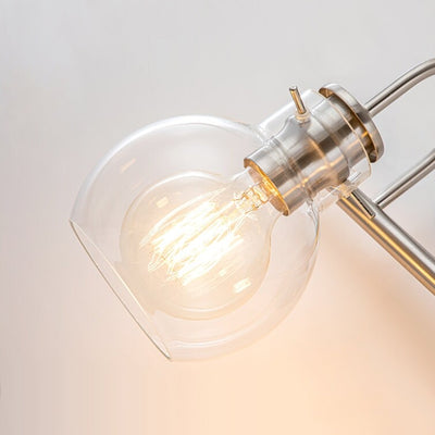 Applique murale de salle de bain à 2/3 lumières avec abat-jour en verre