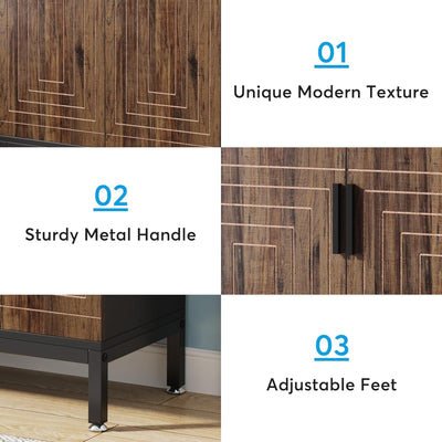 Meuble à chaussures moderne de 95 cm avec portes, blanc et doré, pour 20 paires de chaussures