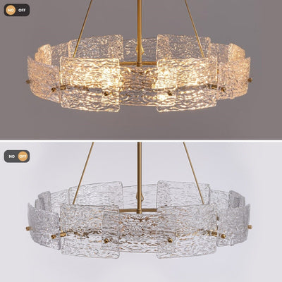 Lustre moderne en cristal doré de 23,6 po, 6 lumières, style tambour glamour, pour îlot de cuisine et salle à manger