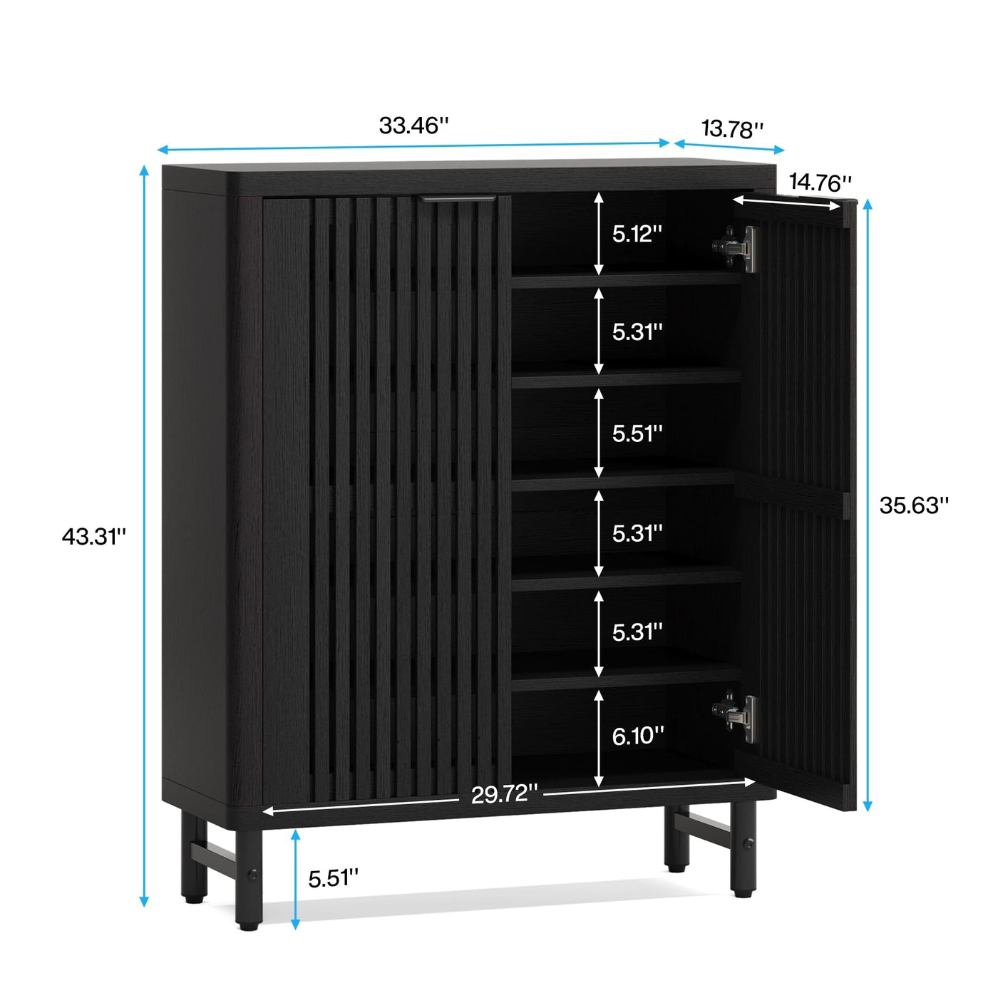 Meuble de rangement à chaussures 24 paires avec porte pour entrée et salon