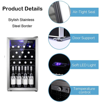 Mini réfrigérateur à vin/armoire pour 26 bouteilles - 44,5 x 49,5 x 79,1 cm