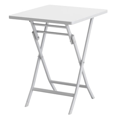 Ensemble bistro minimaliste de patio 3 pièces avec table carrée pliable et chaises - 3 pièces