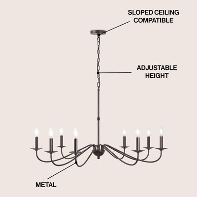 Lustre LED en fer à 6 lumières, 34,75 $, par JONATHAN Y
