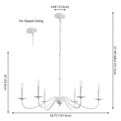 Lustre LED en fer à 6 lumières, 34,75 $, par JONATHAN Y