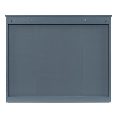 Meuble-lavabo moderne de 36 po avec lavabo supérieur et armoire à miroir, 2 portes et 2 tiroirs