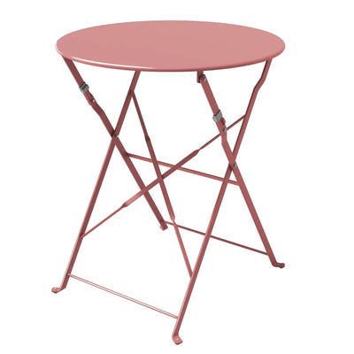 Ensemble bistrot pliant en métal 3 pièces, résistant aux intempéries, pour l'extérieur et l'intérieur, idéal pour la terrasse, la cour et le jardin.