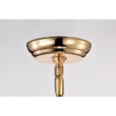 Lustre tambour à perles rondes avec cristaux suspendus