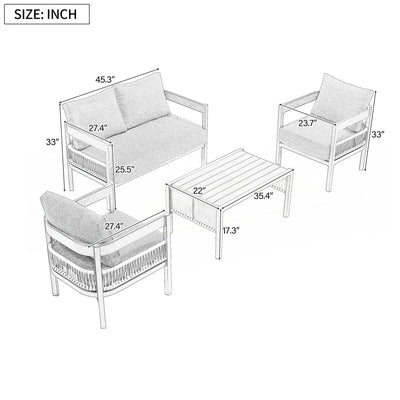 Ensemble de canapés d'extérieur 4 pièces