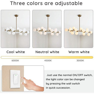 Lustre linéaire moderne du milieu du siècle de 40 po, suspension Spoutnik à 16 ampoules en laiton doré avec globe en verre dépoli pour salle à manger