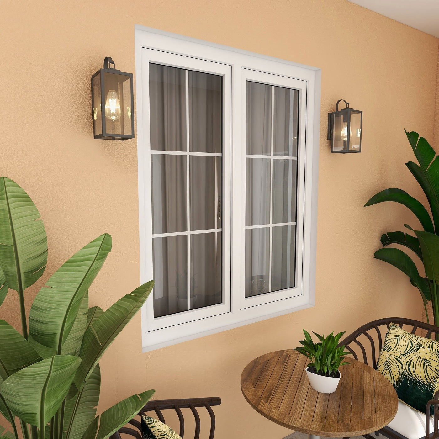 Applique murale d'extérieur noire mate, lot de 4, 1 lumière (5 x 6,7 x 13,78 cm)