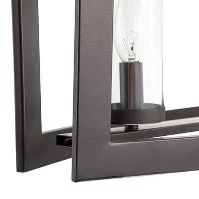 Lustre rectangulaire en verre vintage à 5 lumières pour îlot de cuisine industriel moderne du milieu du siècle