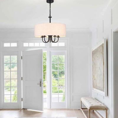 Plafonnier semi-encastré moderne à 5 lampes pour salle à manger, chambre à coucher, salon - N/A