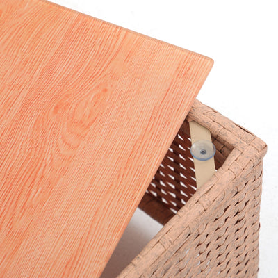 Ensemble de canapés d'extérieur sectionnels en osier 5 pièces avec coussins