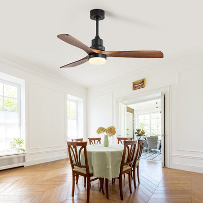 Ventilateur de plafond d'intérieur en bois Sofucor 52 avec télécommande et éclairage intégré en option