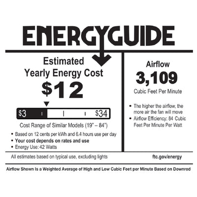Ventilateur de plafond à DEL River of Goods Olivia, finition bronze huilé/cristal, 52 pouces - 52L x 52W x 18.25H - 52L x 52W x 18.25H