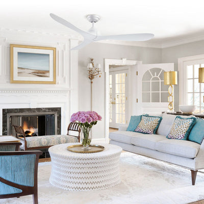 Ventilateur de plafond moderne noir à hélice à courant continu à 3 pales avec télécommande