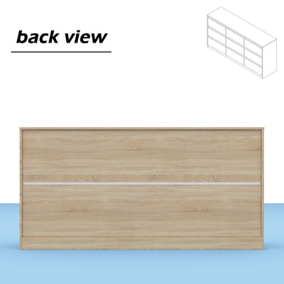 Commode d'appoint à 9 tiroirs 63W pour salon, chambre à coucher