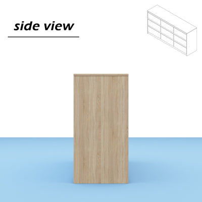 Commode d'appoint à 9 tiroirs 63W pour salon, chambre à coucher