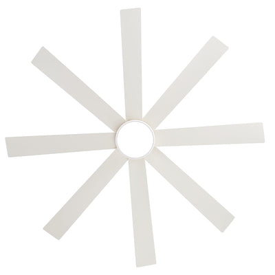 Ventilateur de plafond LED noir à 8 pales de 65 pouces avec éclairage et télécommande