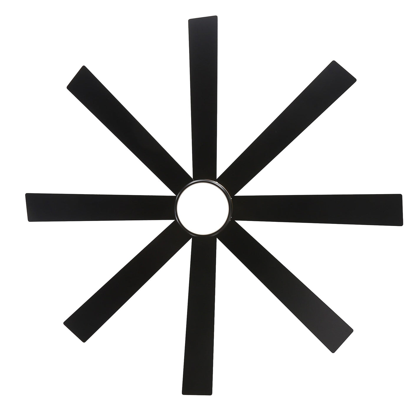 Ventilateur de plafond LED noir à 8 pales de 65 pouces avec éclairage et télécommande
