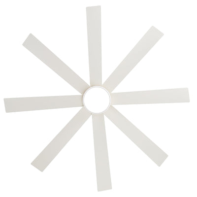 Ventilateur de plafond LED noir à 8 pales de 65 pouces avec éclairage et télécommande