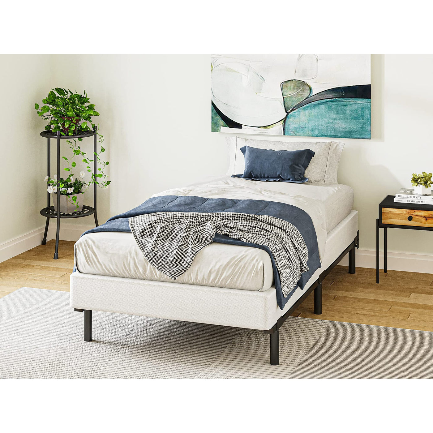 Sommier métallique FSCHOS de 7 pouces, sommier de base, sans pieds