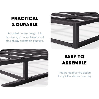 Sommier métallique FSCHOS de 7 pouces, sommier de base, sans pieds