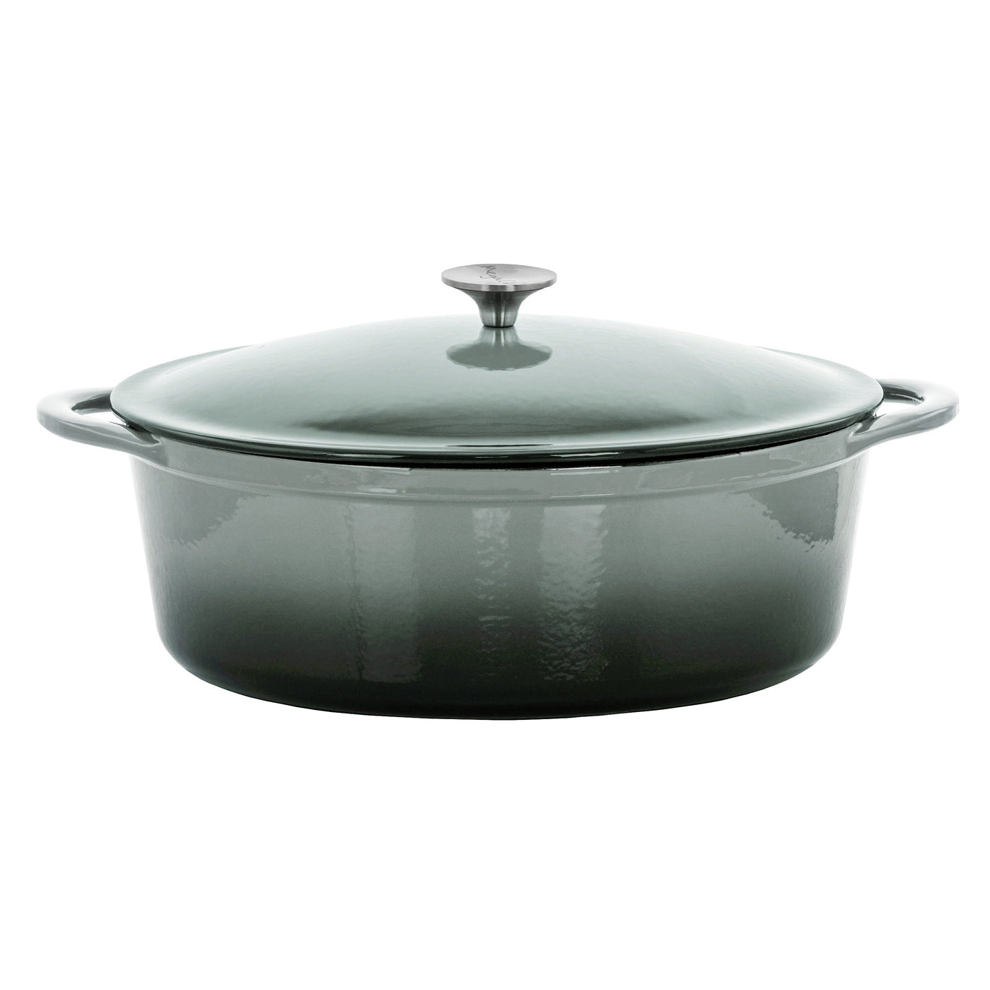 Cocotte ovale en fonte émaillée de 7 litres, couleur Storm Cloud