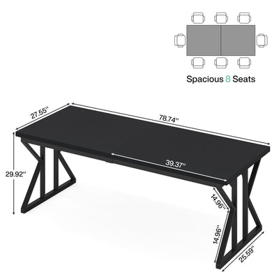 Bureau exécutif de 70,8 pouces, grand poste de travail informatique