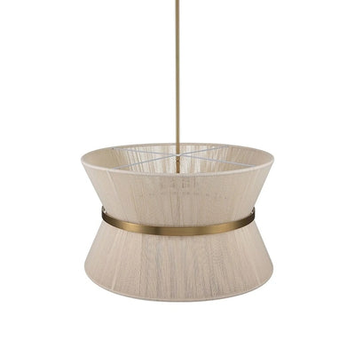 Lustre tambour bohème moderne à 8 lumières, grand format, 61 cm, en tissu tissé à la main, couleur or/noir, pour salle à manger/salon