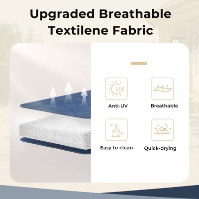 Ensemble de salle à manger de patio 8 pièces MAISON ARTS avec parasol de patio de 13 pieds