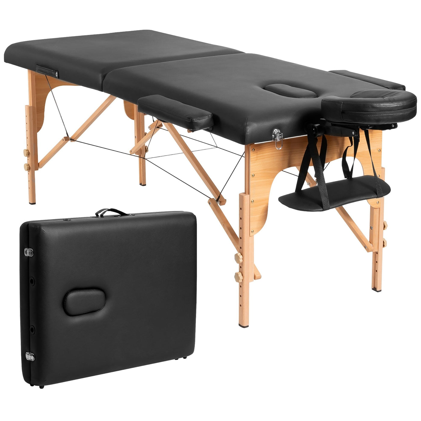 Table de massage portable 84''L réglable pour le visage, le spa et le tatouage avec transport