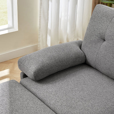 Canapé sectionnel en L 86,22 pouces avec poches de rangement latérales