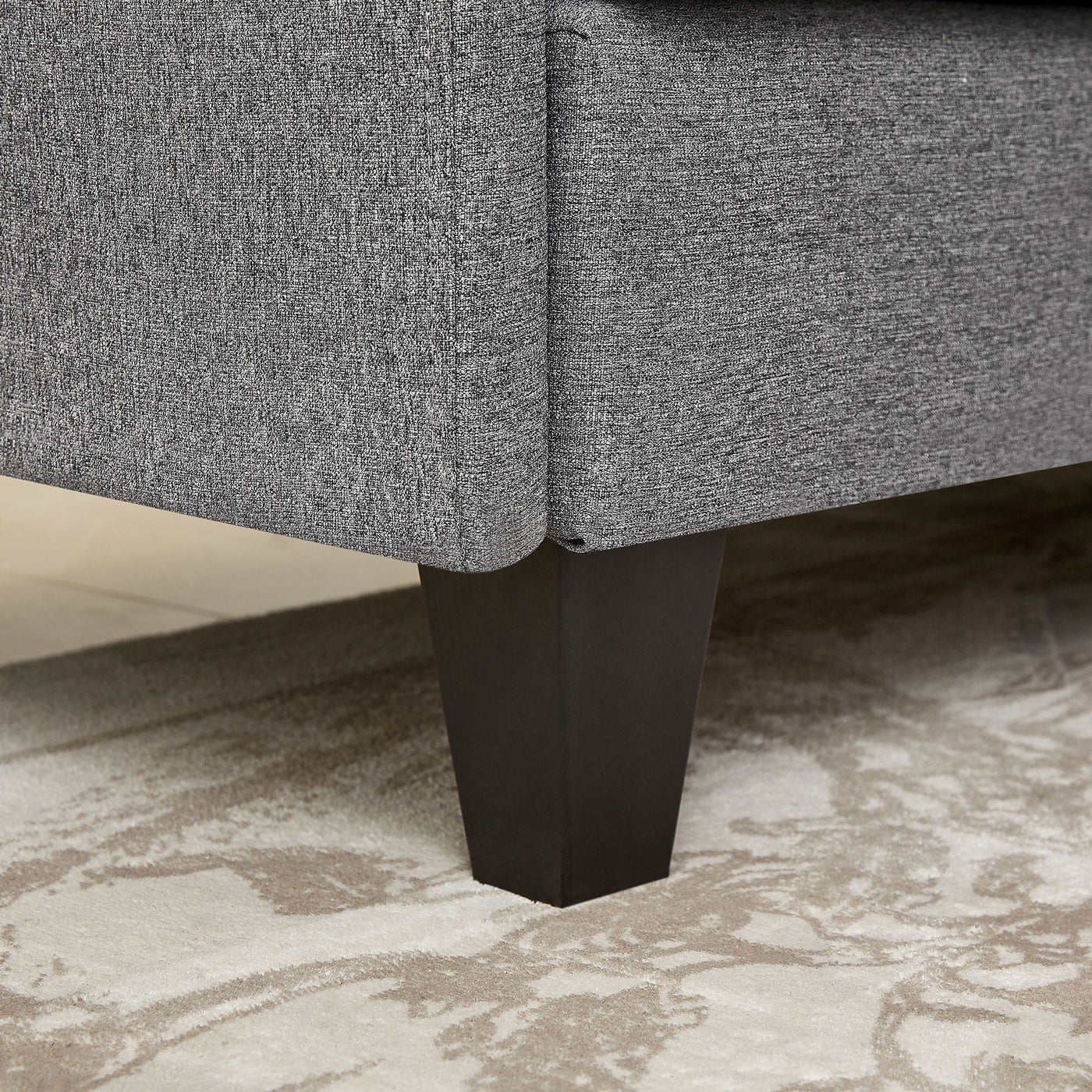 Canapé sectionnel en L 86,22 pouces avec poches de rangement latérales