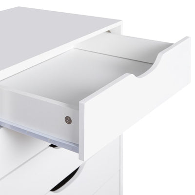 Armoire étroite en bois à 9 tiroirs avec tiroirs coulissants en douceur et étagère de rangement supérieure