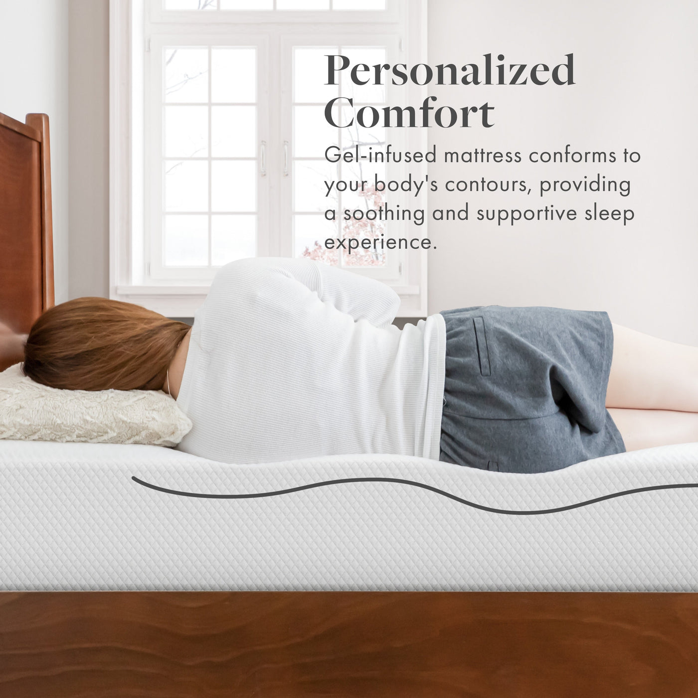 Matelas en mousse à mémoire de forme gel de qualité supérieure SoftNest Rejuv Collection de 6 pouces