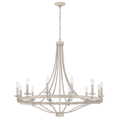 Lustre Empire à 12 lumières de style ferme moderne Fidenza avec roue de chariot et UL - D40'' * H135''