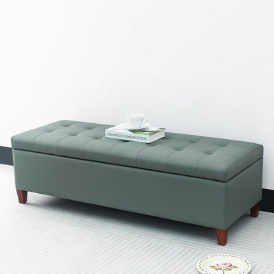 Banc ottoman de rangement en cuir reconstitué Adeco 50