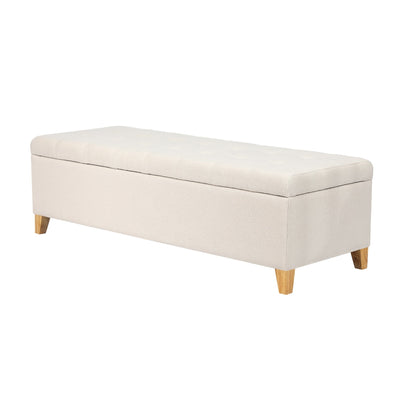Banc ottoman de rangement en cuir reconstitué Adeco 50